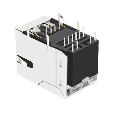 LPJU3102ABNL 10/100 Base-T With Single USB RJ45 Connector Tab UP Green/Yellow Led image 4