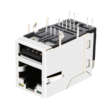 LPJU3102ABNL 10/100 Base-T With Single USB RJ45 Connector Tab UP Green/Yellow Led image 3