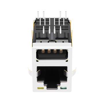 LPJU3102ABNL 10/100 Base-T With Single USB RJ45 Connector Tab UP Green/Yellow Led image 2