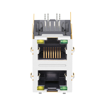 LPJ17402AENL 10/100 Base-T 2X1 Θύρα RJ45 Μαγνητική υποδοχή, και τα δύο Πράσινη/Κίτρινη εικόνα LED 3