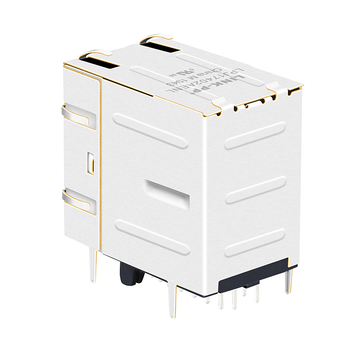 LPJ17402AENL 10/100 Base-T 2X1 Θύρα RJ45 Μαγνητική υποδοχή, και τα δύο Πράσινη/Κίτρινη εικόνα LED 5