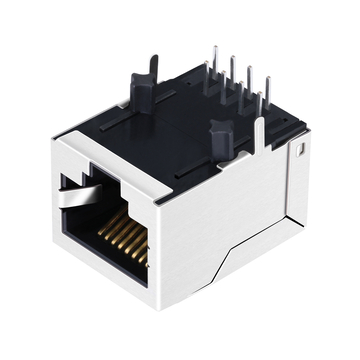 LPJE1606DNL Connettore modulare RJ45 a 1 porta con linguetta verso il basso senza LED e senza magneti integrati (immagine 2)