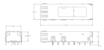 TE 2227316-1 SFP Cage 1 Port 4GB/S Press-Fit Through Hole Without Light Pipe image 3