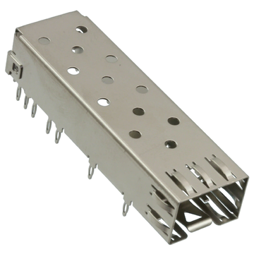 TE 2227023-1 Position SFP Cage Connector Press-Fit Through Hole Right Angle Shielded No Light Pipe