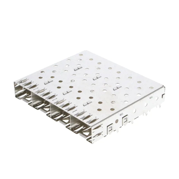 TE 1658744-3 SFP 1X4 CAGE Assembly 4 Gb/s EMI Springs Through Hole Press-Fit Mount