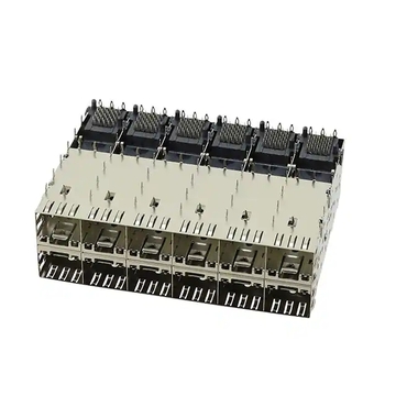 TE 1761327-2 SFP Receptacle with Cage 20 x 12 Position Ganged (2x6) Connector Solder Through Hole