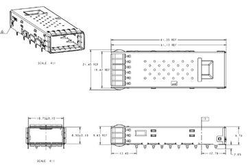 TE 2317434-1 SFP+ CAGE 16 Gb/s Through Hole Press-Fit Mount image 2