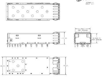 2274001-1 zSFP+ Cage 32 Gb/s Press-Fit Through Hole image 2