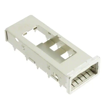 Conector de gaiola QSFP+ TE 1888781-1 com encaixe por pressão e furo passante