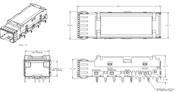 2299056-1 TE SFP+ Корпус с радиатором, внешние пружины, 16 Гбит/с, изображение 2