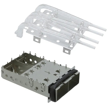 TE 2007180-1 SFP+ Cage Ganged (1 x 2) Connector 16 Gb/s Included Lightpipe