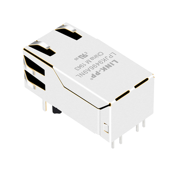 LPJK9496A9NL 10g base-t poe rj45 magjack tab up green green led image 4