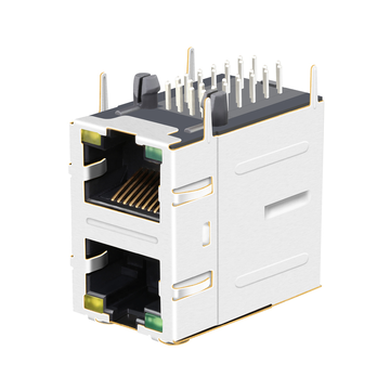 LPJM17061ABNL 2.5G Base-T 2x1ポート磁気RJ45メスコネクタ（緑/黄LED付き）画像2