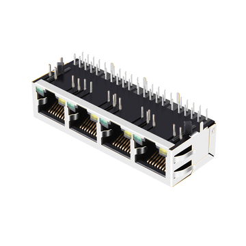 LPJM46938AENL-2 2.5G Base-T 1x4 Port Ethernet RJ45 Connector Tab Down Green/Yellow LED image 4