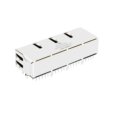 LPJM46938AENL-2 2.5G Base-T 1x4 Port Ethernet RJ45 Connector Tab Down Green/Yellow LED image 3