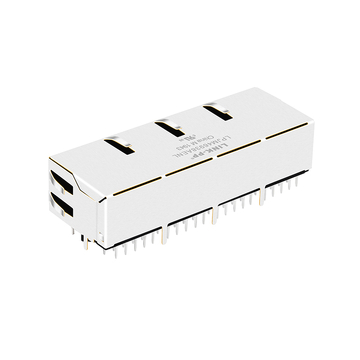 LPJM46938AENL-2 2.5g base-t 1x4 port rj45 magjack tab down green yellow led image 3