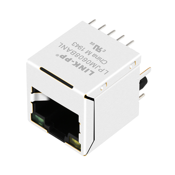 LPJM0608BANL 2.5g base-t vertical rj45 magjack yellow green led