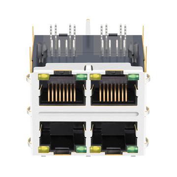 LPJM27010AHNL 2.5G Base-T 2x2 Θύρες RJ45 Μαγνητική υποδοχή Πράσινη/Κίτρινη εικόνα LED 5