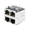 LPJM27549A92NL 10G Base-T 2x2 Port RJ45 MagJack أخضر/أخضر LED صورة الإبهام 3
