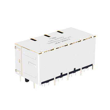 LPJM47513A8NL Conector RJ45 de 2x4 puertos 10G Base-T con imanes integrados y LEDs verdes/amarillos (imagen 5)