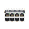 LPJM47513A8NL 10G Base-T 2x4 Port RJ45 Connector With Integrated Magnetics Green/Yellow Leds thumb image 2
