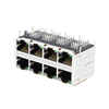 LPJM47513A8NL 10G Base-T 2x4 Port RJ45 Connector With Integrated Magnetics Green/Yellow Leds thumb image 3