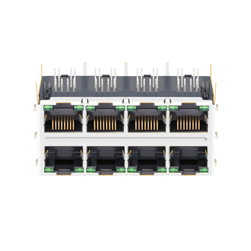 LPJM49029AWNL 2.5/5/10G Base-T 2x4 Puertos Magnéticos Conector RJ45 Verde/Verde Imagen LED 2