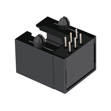 LPJE174NNL 6p6c RJ11ジャック（内蔵マグネットなし、タブダウン、LEDなし、画像2）