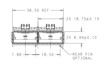 TE 2170808-6 QSFP28 ケージ 1 x 2 ポート ヒートシンク付属 ライトパイプ 画像 2