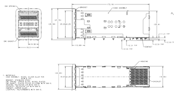 TE 2198373-2 ZQSFP+ Gruppo gabbia con connettore integrato 2x1 porte incluso Immagine Lightpipe 2