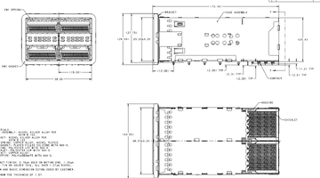 TE 2214593-2 ZQSFP+ behuizing met geïntegreerde connector, 2 x 2 poorten inbegrepen. Lightpipe afbeelding 2