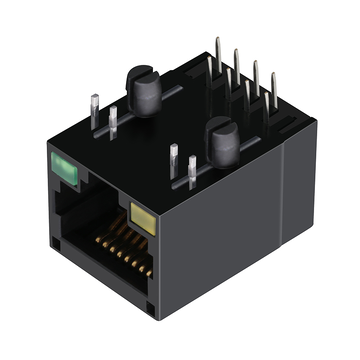 LPJE160NDNL Υποδοχή RJ45 1X1 θύρας χωρίς ενσωματωμένο μαγνητικό κύκλωμα. Κίτρινη/πράσινη εικόνα LED 2.
