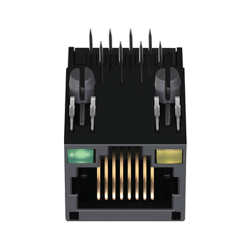 LPJE160NDNL Υποδοχή RJ45 1X1 θύρας χωρίς ενσωματωμένο μαγνητικό κύκλωμα. Κίτρινη/πράσινη εικόνα LED 3.
