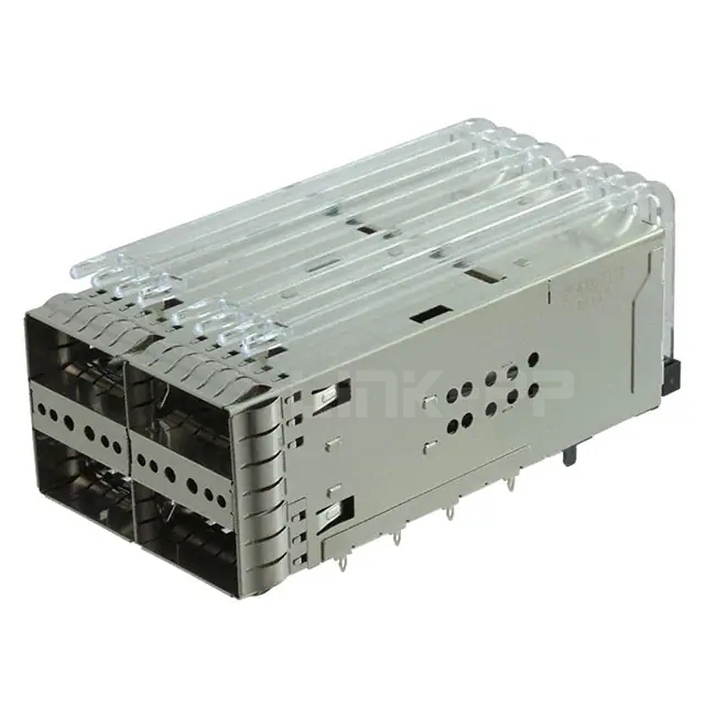 2308171-5 ZQSFP+ Cage Assembly 2 x 2 Port With Integrated Connector Included Lightpipe