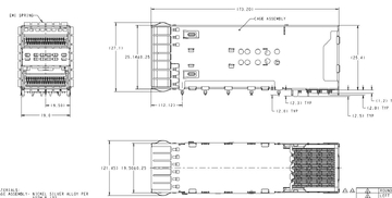 TE 2227669-1 ZQSFP+ Cage Assembly  2 x 1 Port With Integrated Connector 25 Gb/s image 2