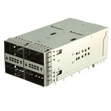 2227670-2 ZQSFP+ ケージ アセンブリ 2x2 ポート、統合コネクタ付き 25 Gb/s ライトパイプ付属