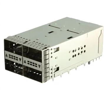 TE 2227670-2 ZQSFP+ Cage Assembly  2x2 Port With Integrated Connector25 Gb/s Included Lightpipe