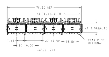 te 2170747-3 zqsfp+ cage assembly 1x4 port with heat sink included lightpipe 28 gb s image 2