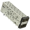 2085945-3 Ensemble cage QSFP+ 2x1 ports avec connecteur intégré inclus Image de pouce Lightpipe 1