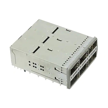 TE 2214565-1 ZQSFP+ Cage Assembly 2x3 Port With Integrated Connector 28 Gb/s