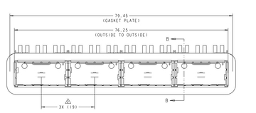 2170287-1 Συγκρότημα κλωβού QSFP+ Θύρα 1x4 με ψύκτρα 14 Gb/s εικόνα 2