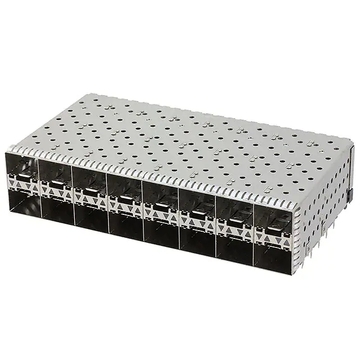 TE 1-2149490-5 SFP+ Cage Assembly 2x8 Port With Integrated Connector Included Lightpipe 16 Gb/s