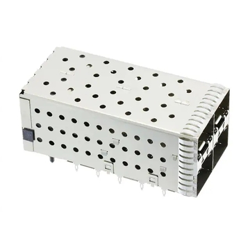 TE 1-2007637-6 SFP+ Cage Assembly With Integrated Connector 2x2 Port  Included Lightpipe 16 Gb/s