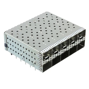 TE 1-2132403-5 SFP+ Cage Assembly 2x5 Port With Integrated Connector 16 Gb/s Included Lightpipe