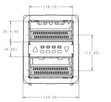 TE 2085945-1 QSFP+ Cage Assembly 2x1 Port With Connector Included Lightpipe 14 Gb/s image 3