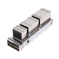 TE 2342934-3 Compatible LINK-PP LP11GC01070 QSFP-DD 1x1 Cage With Heat Sink Connector Press-Fit Through Hole