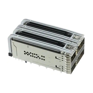 TE 2299870-1 ZQSFP+ Cage Assembly with Integrated Connector 2x2 Port with Heat Sink Connector Included Lightpipe