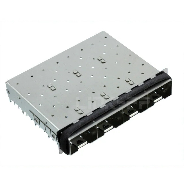 TE 2057162-1 SFP+ Cage Ganged (1 x 4) Connector 16 Gb/s Right Angle