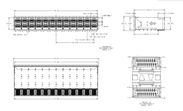 TE 2227838-8 zSFP+ Receptacle met kooi, gekoppeld (2x12) connector inbegrepen, Lightpipe 32 Gb/s afbeelding 2