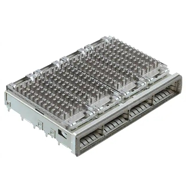 TE 2174754-2 QSFP Cage Ganged (1 x 4) with Heat Sink Connector 14 Gb/s Right Angle